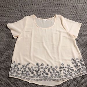 Cute embroidered white shirt